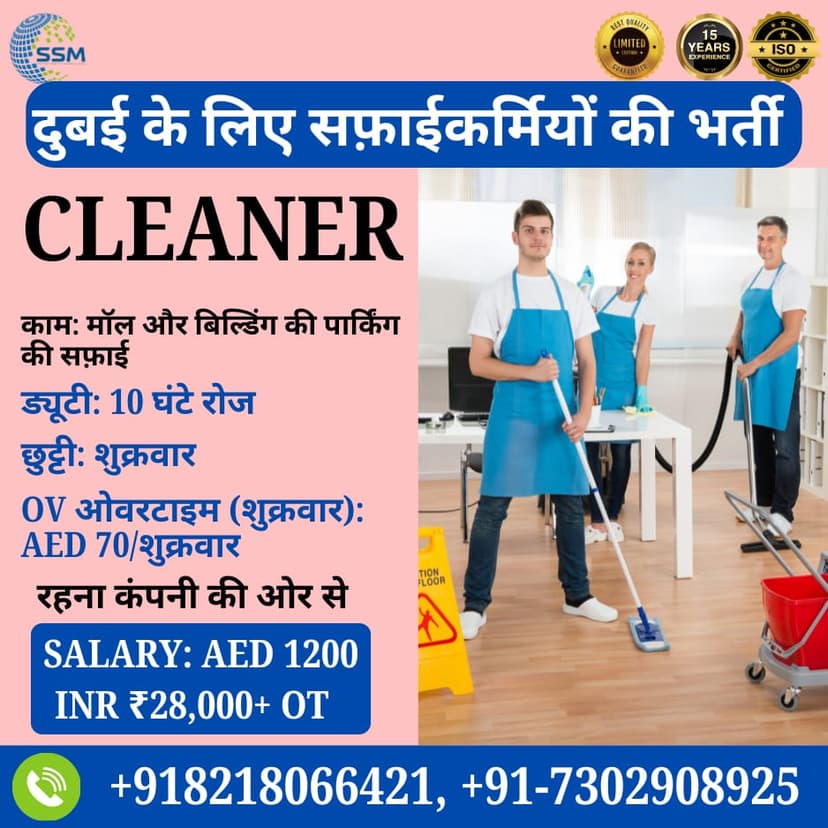 Cleaner Job Opportunity